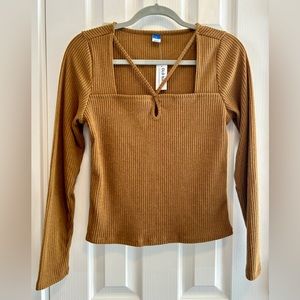 Old Navy Cutout Front Square Neck Sweater